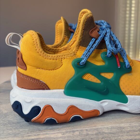 2019 Nike React Presto University Gold Men's Sneakers Shoes AV2605-701 US Size 8 - Picture 6 of 12